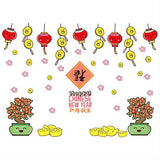 CHUI-CC Home Decoration Wall Sticker New Year Weather Decoration Painting, "Happy New Year" Living Room Bedroom Festive DIY Sticker Wallpaper Sk9157ds
