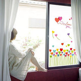DNVEN 37 inches x 11 inches Love You Hearts Balloon Baseboard Stripe Window Glass Wall Decals Stickers Murals Removable Bedroom Nursery Kindergarten Children's Hospital size 50x70 sk7098