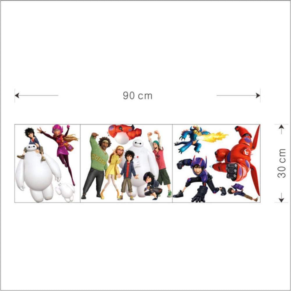 Big Hero Baymax Wall Stickers for Kids Room Home Decoration PVC Walls Decal Cartoon Movie Mural Art 30 * 90Cm