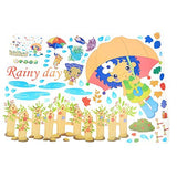Rain Print Living Room Removable Ornament Wall Sticker size 50x70 xls7095