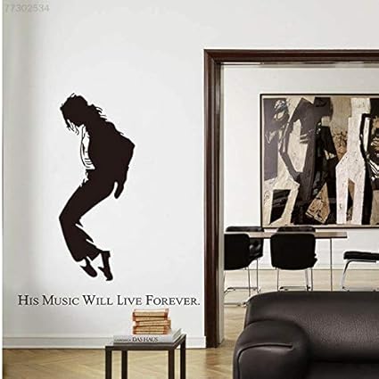 Jm 8270 Studio Briana Michael Jackson Famous Silhouette with Quote Wall Decal Sticker