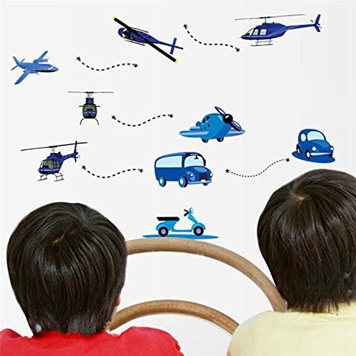Cartoon Plane Wall Stickers Home Decoration Sticker for Kids Room Wall-paper size 50x70cm ncs012