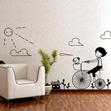DIY Removable Wall Stickers For Living Room Home Decor - Bike girl size 60x90 nc2037