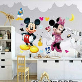Mickey & Minnie Mouse Wall Stickers - Red & Black Cartoon Art - Waterproof Vinyl - For Kids & Baby Rooms 50x70 ncs1437