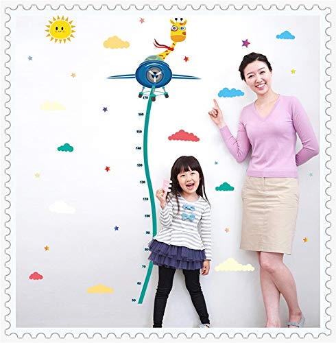 Gadgets Wrap Vinyl Giraffe Height Measurement Cartoon Wall Sticker for Kids Room Bedroom  size 50x70 sk7034