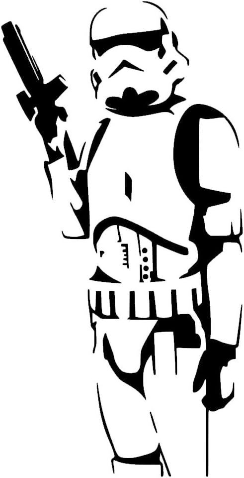 Stormtrooper Wall Sticker Star Wars Legendary Wall Decal Art Mural Men's Room Wall Sticker  size 20x60 nc1039