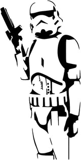 Stormtrooper Wall Sticker Star Wars Legendary Wall Decal Art Mural Men's Room Wall Sticker  size 20x60 nc1039