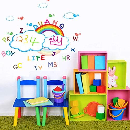 Animation Cartoon Children'S Room Rainbow Clouds bedroom Kindergarten Classroom Wall Sticker size 50x70 ncs0311c