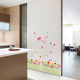 DNVEN 37 inches x 11 inches Love You Hearts Balloon Baseboard Stripe Window Glass Wall Decals Stickers Murals Removable Bedroom Nursery Kindergarten Children's Hospital size 50x70 sk7098