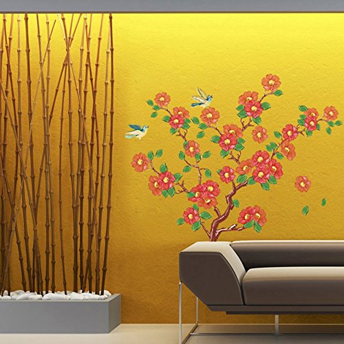 UberLyfe Shades of Pink Falling Flowers Wall Sticker Size 50x70  dlx511