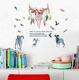 DIY Wall Room Decor Art Sticker Mural Decal Goat Sheep Wild Head Animal size 60x90 XL8288
