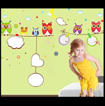 Oren Empower Owls & Family Wall Sticker size 50x70 xy8106