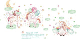 Decorazione Principessa Sognante Unicorno Camera Dei Bambini Ragazza Camera da Letto Adesivi Murali Caldi Sul Comodino size 50x70 sk7163