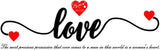 Heart Quote Wall Sticker size 30x60 dm3005