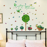 Green Garden PVC Wall Stickers Living Room Bedroom Children's Room Background Decoration size 50x70 sk7083