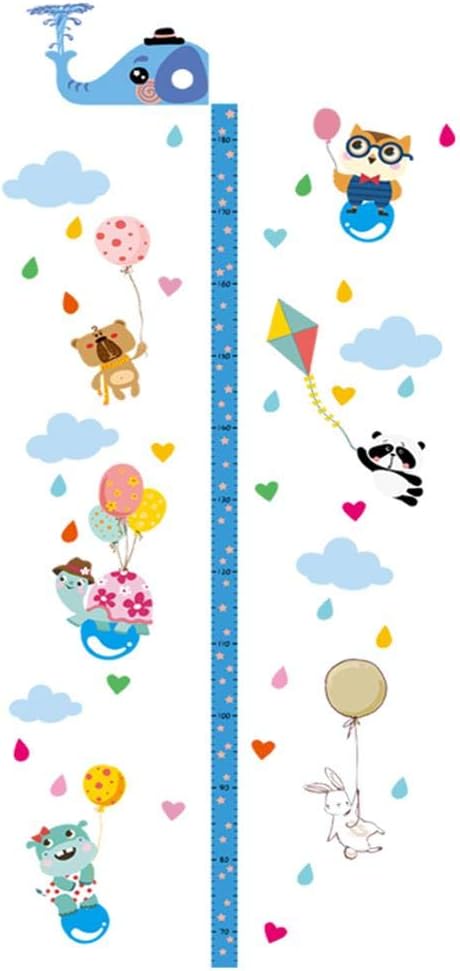 Tableau de Croissance des Enfants,En-Tête Amovible 3D EVA Elephant Enfants Hauteur Tableau Règle de la Taille Décoration Murale Amovible Autocullants Muraux de Dessins Animaux pour Chambre d'Enfants size 30x90 sk93002