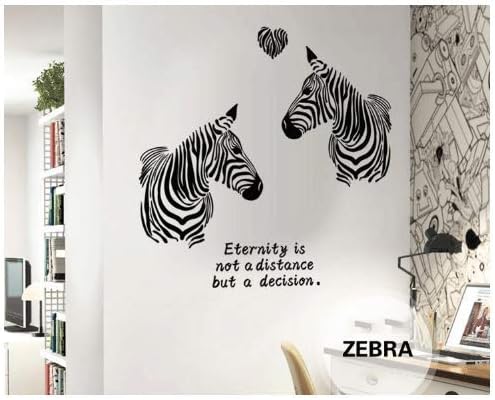 Home creative wall decoration stickers, warm lovers zebra wallpaper SK9040