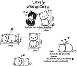 Removable Creative 3D DIY Cute Cartoon Black Cats Wall Decals Kids Room Decorations Art Stickers Nursery 3D PVC Decal Bedroom Window Sticker wall poster size 60x90 nc1024