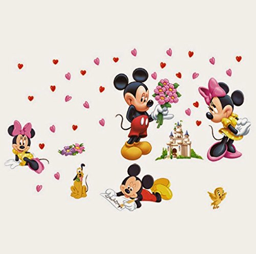 SYGA Mickey Mouse and Minnie Wall Stickers size 50x70 ncs0030