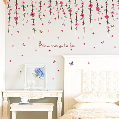 SAMHEZ SK7077 Falling Flower Wall Sticker [50 x 70 cm]