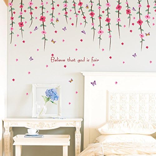 SAMHEZ SK7077 Falling Flower Wall Sticker [50 x 70 cm]