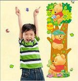 Winnie The Pooh Height Charts for Children Wall Sticker Mural Art Deco Home Wall Decor Decoration Decals Baby Room size 25x70 lm2001