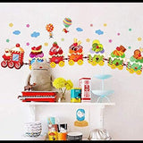 Ice Cream Train Cartoon Wall Sticker Home Decal Home Decoration Wallpaper Kids Roomsl size 50x70 ay769