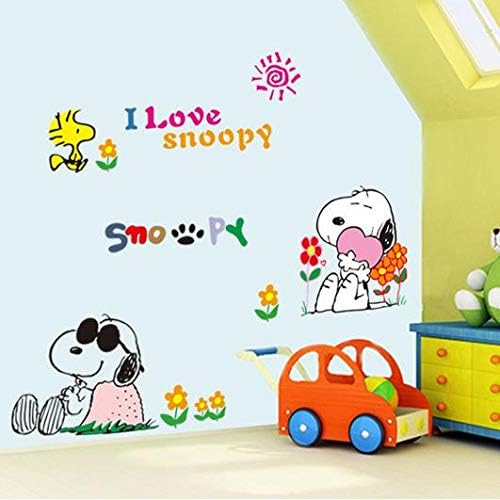Wall Stickers Wall Decals, Lovely Snoopy PVC Wall Stickers size 50x70 ay7138