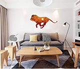 Africa Running Lion Giraffe Zebra Silhouette Animal 3D Wall Stickers Creative Decals for Living Room Kids Wall Decor Poster size60x90 hm92006a