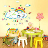 Animation Cartoon Children'S Room Rainbow Clouds bedroom Kindergarten Classroom Wall Sticker size 50x70 ncs0311c