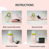 Portable USB Feeder Warmer Pouch | 42°C Constant Heating | Easy?to?Carry | Random Design