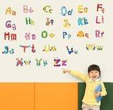 Ay6074 Wall Stickers for Kids Nursery Alphabet Pure Color