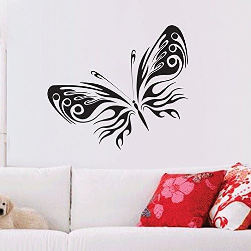 Black Beautiful Aesthetic Butterfly Peel and Stick Removable Vinyl Wall Decals for Window Bedrooms Living Rooms Kids Rooms Nursery size 50x70 xy6032