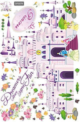Princess Fantasy Castle Removable Wall Stickers Decals Kids Nursery Decor Art Mural