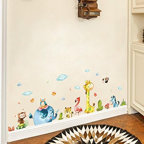 DOTUIARG Cartoon Party Animals Wall Stickers for Home Decoration Kids Rooms Bedroom Nursery Mural Decals Sticker Wallpaper size 60x90 xh9311