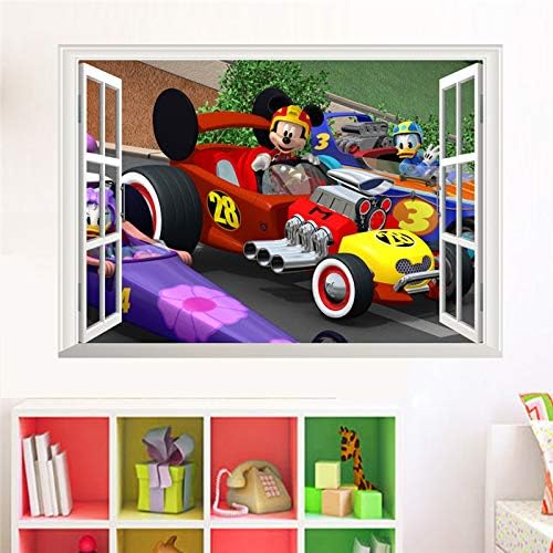 Wall Stickers Driving Racing Car 3D Window Children's Gift Wall Stickers