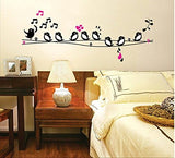 DM570024 love Birds Music Wall Sticker House Wall Sticker Removable Living Room Wallpaper Bedroom Kitchen Art Painting Sticks PVC Window Door Hanging and 3D Frog Car Sticker Gift