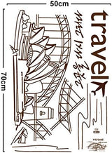 Elegante Inglés Cartas puente Opera vinilo de pared para el hogar papel adhesivo extraíble Living comedor dormitorio Cocina murales arte imagen DIY Stick Niñas Niños Kids Nursery Baby sala de juegos decoración size 50x70 jm8346
