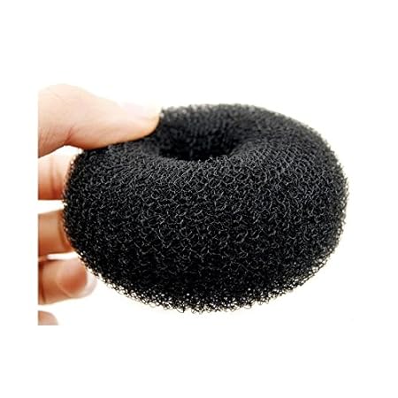Hair Accessories (Hair Puff And Hair Donut) Combo For Women And Girls,20 gram, Black, Pack of 2