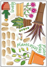 TOMHY Home Decor Glass Window per i Bambini in Camera Dipinta a Mano Sticker da Parete autoadesiva Porta del Soggiorno del Fumetto Carino Entrance:Seeds Only size 50x70 sk7135