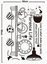 SYGA Light, Plates, cupskitchen utencils Decals Design Wall Stickers size 60x90 ay9139