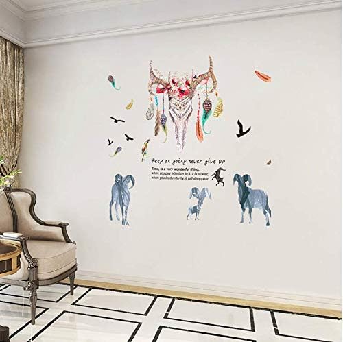 DIY Wall Room Decor Art Sticker Mural Decal Goat Sheep Wild Head Animal size 60x90 XL8288