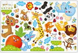 Xl8281 Animal Pull Radish Pattern Cartoon Wall Stickers Living Room Bedroom Bedside Kindergarten Classroom Children Room