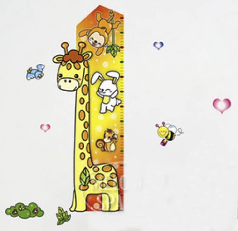 Removeable Giraffe Height Wall Sticker Children Growth Record Measure Metric Scale Chart Cartoon Monkey Decals Kids Room Decor