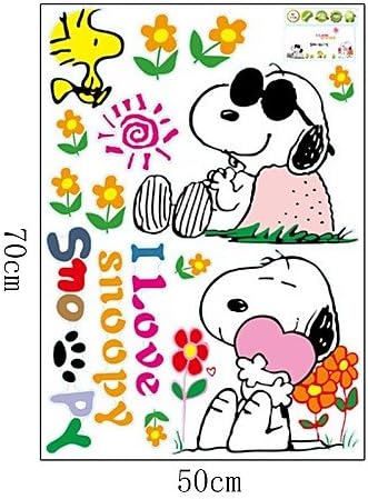 Wall Stickers Wall Decals, Lovely Snoopy PVC Wall Stickers size 50x70 ay7138