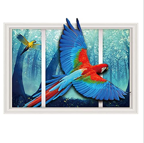 Xh9227Hesily Wall Sticker 3D Animal Removable Wall Decals,Cute cacrtoon Animal Wall Art Stickers,Creative Window Decal for kids'room Living Room Decor (4)