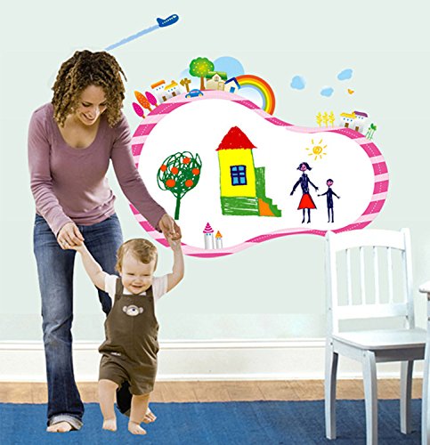Home Find Whiteboard Writing Board Graffiti Board Wall Decals Removable Vinyl Murals Home Decor for Kids Nursery Baby Rooms size 60x90 ay9081