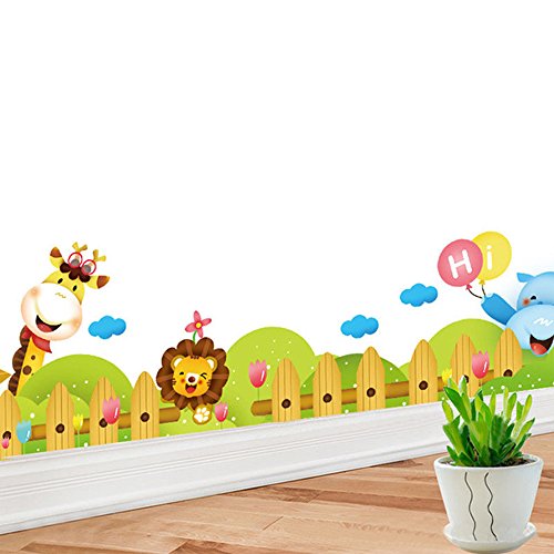jungle Wild Animal PVC Wall Sticker Decals for Kids Baby Bedroom Kindergarten size 50x70 xh6014b