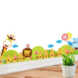 jungle Wild Animal PVC Wall Sticker Decals for Kids Baby Bedroom Kindergarten size 50x70 xh6014b