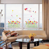 DNVEN 37 inches x 11 inches Love You Hearts Balloon Baseboard Stripe Window Glass Wall Decals Stickers Murals Removable Bedroom Nursery Kindergarten Children's Hospital size 50x70 sk7098